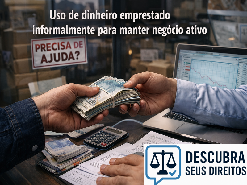 Uso de dinheiro emprestado informalmente para manter negócio ativo
