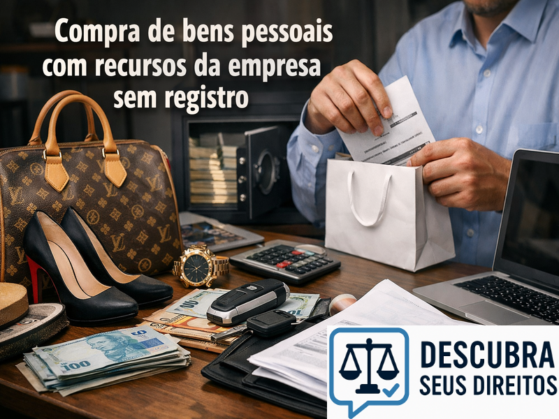 Compra de bens pessoais com recursos da empresa sem registro