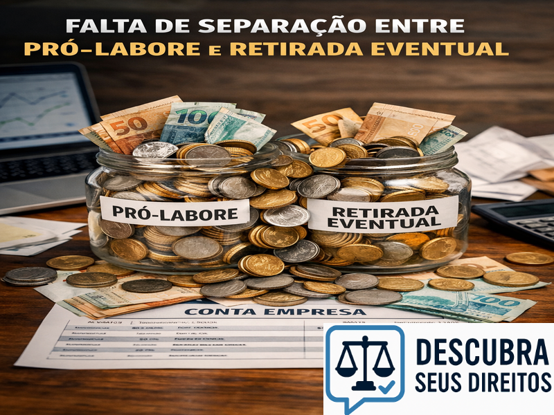 Falta de separação entre pró-labore e retirada eventual
