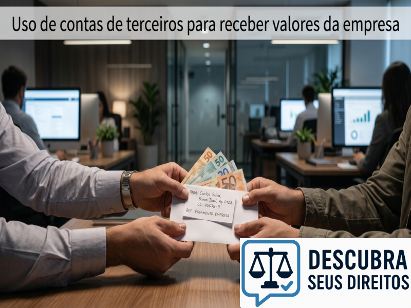 Uso de contas de terceiros para receber valores da empresa