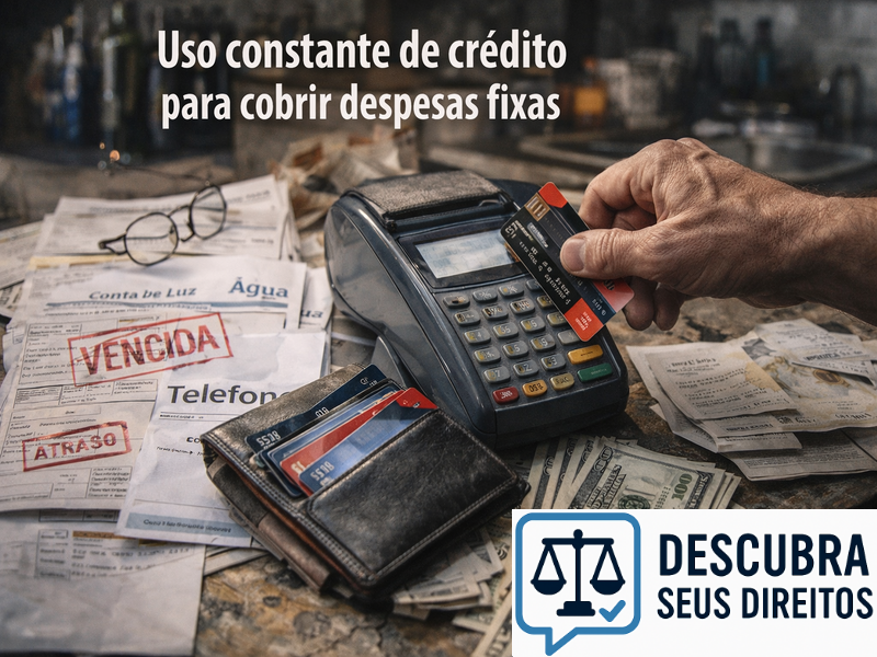 Uso constante de crédito para cobrir despesas fixas
