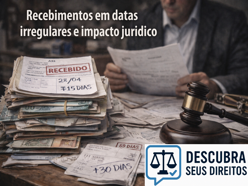 Recebimentos em datas irregulares e impacto jurídico