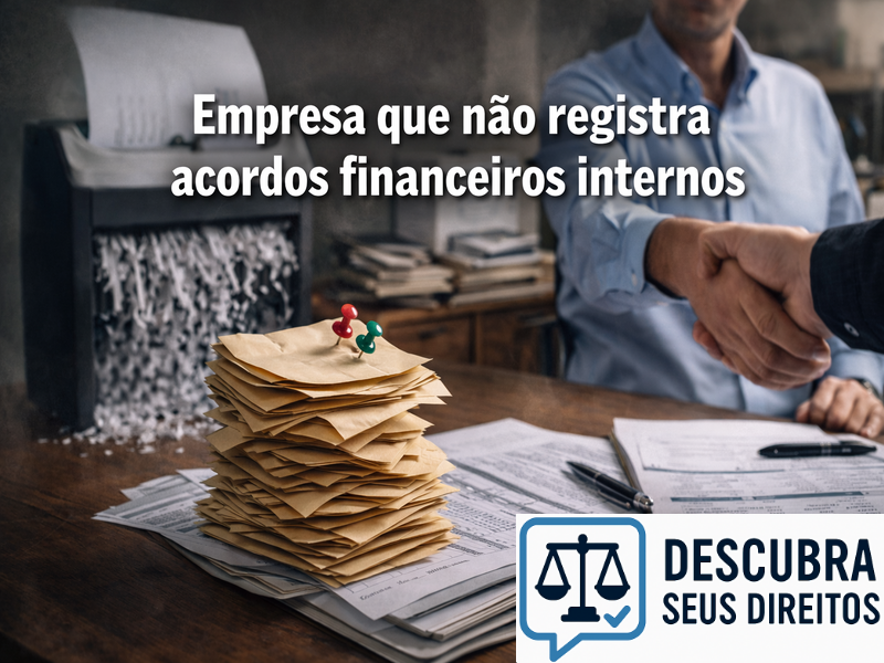 Empresa que não registra acordos financeiros internos