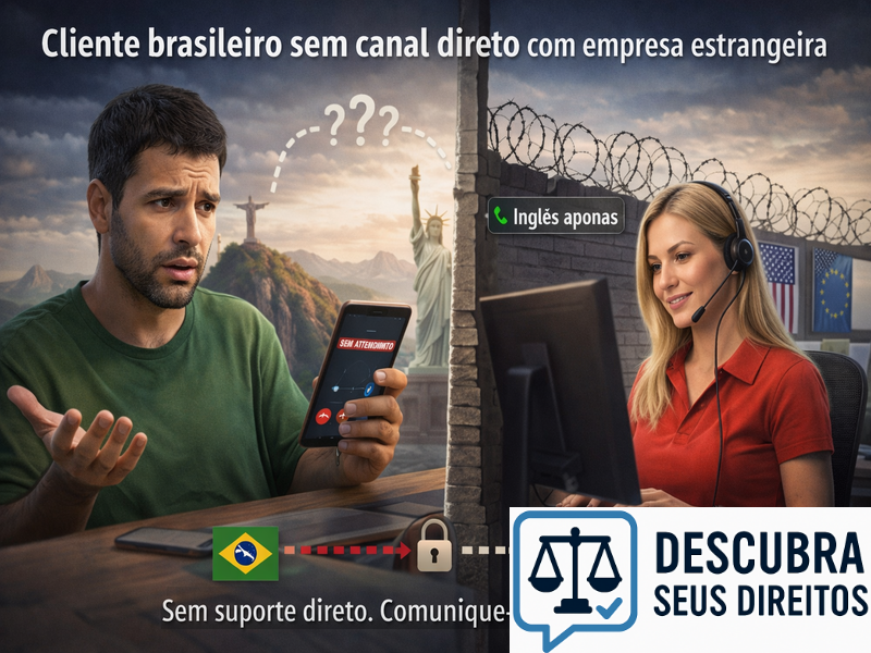 Cliente brasileiro sem canal direto com empresa estrangeira