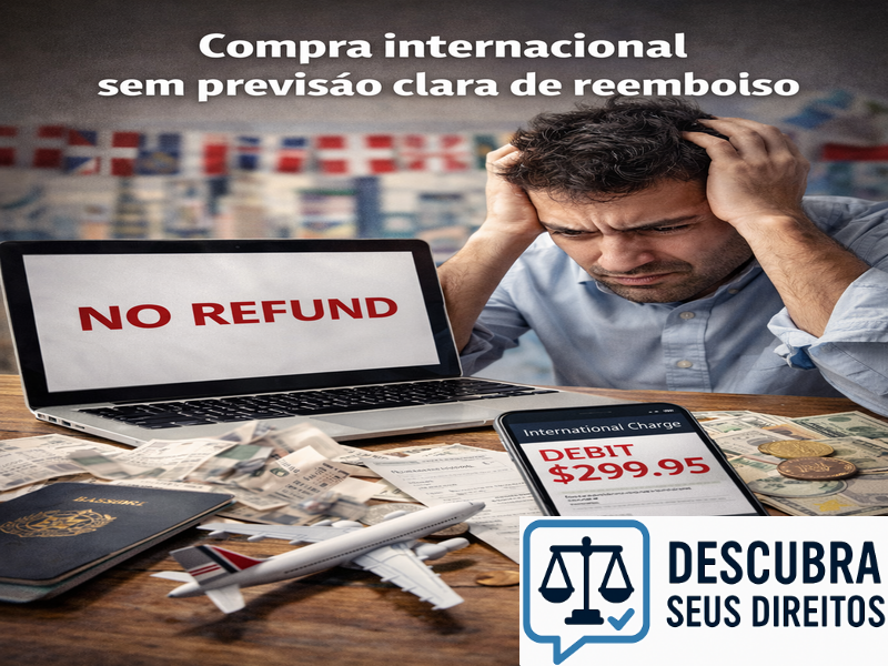 Compra internacional sem previsão clara de reembolso