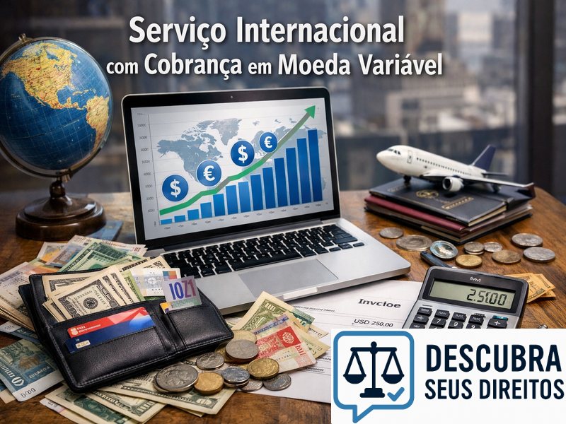 Serviço internacional com cobrança em moeda variável