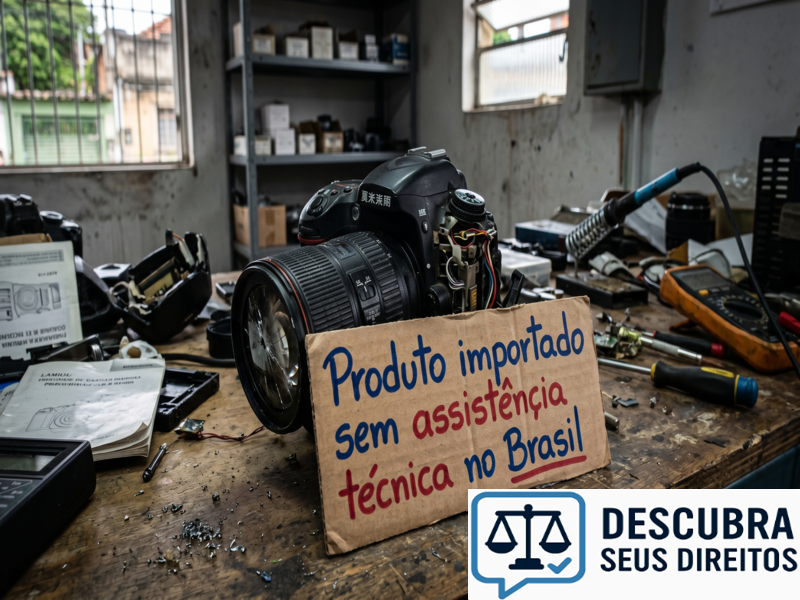 Produto importado sem assistência técnica no Brasil