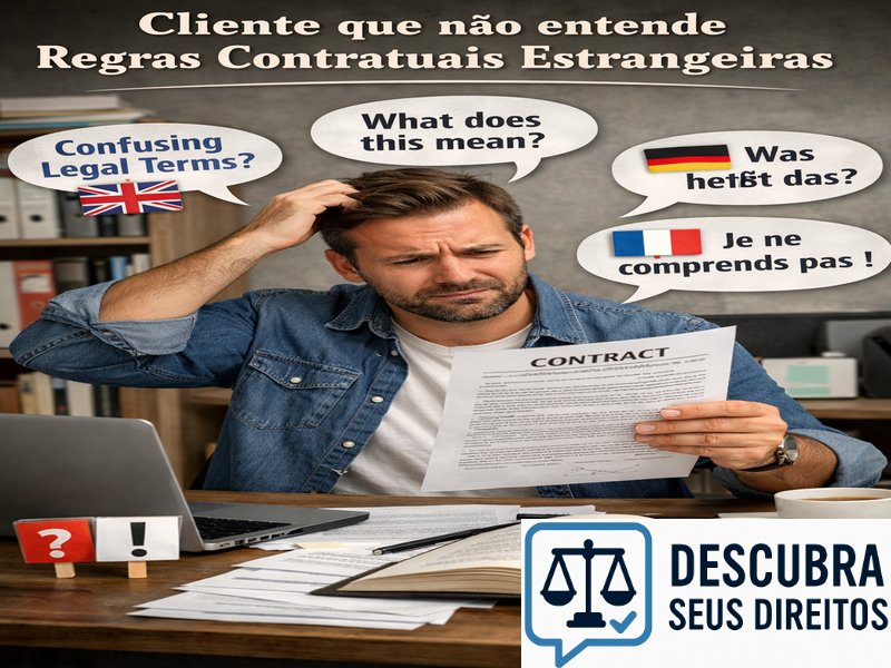 Cliente que não entende regras contratuais estrangeiras