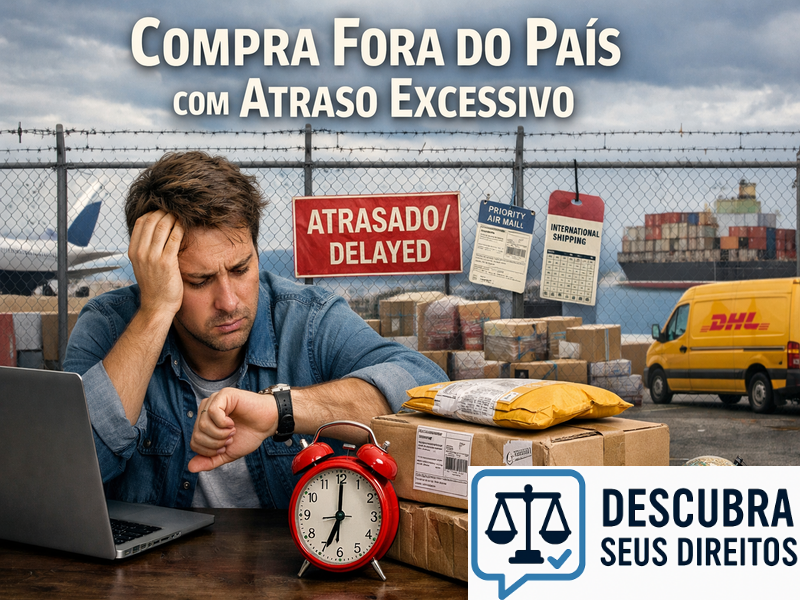 Compra fora do país com atraso excessivo