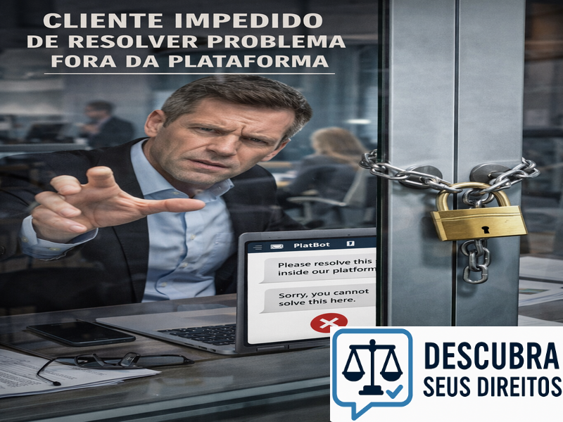 Cliente impedido de resolver problema fora da plataforma