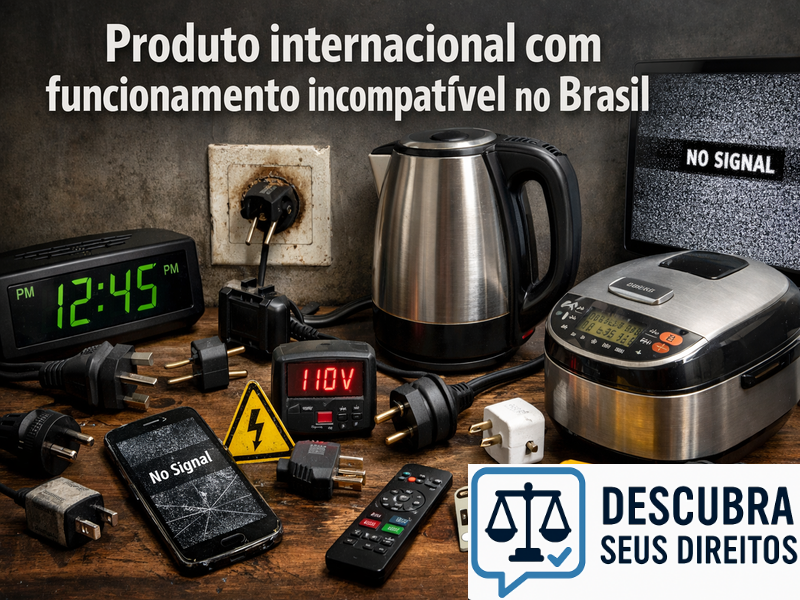 Produto internacional com funcionamento incompatível no Brasil