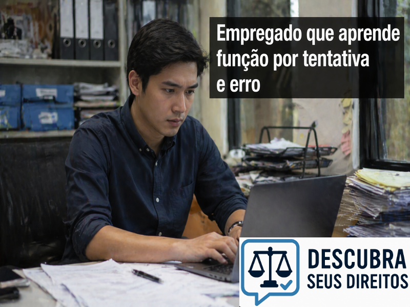 Empregado que aprende função por tentativa e erro