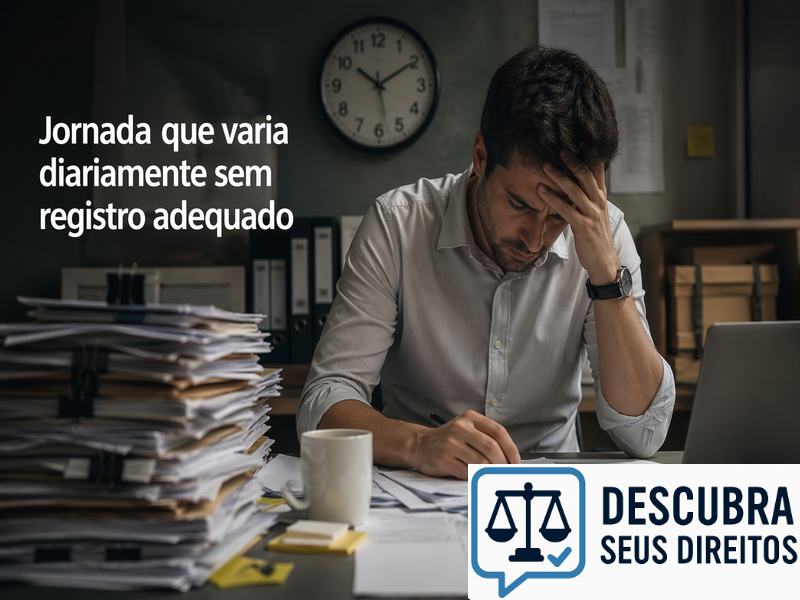 Jornada que varia diariamente sem registro adequado