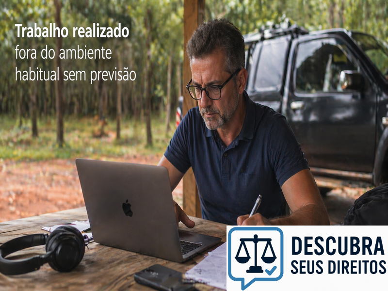 Trabalho realizado fora do ambiente habitual sem previsão