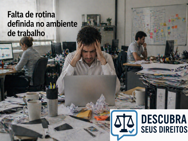 Falta de rotina definida no ambiente de trabalho