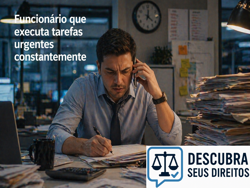 Funcionário que executa tarefas urgentes constantemente