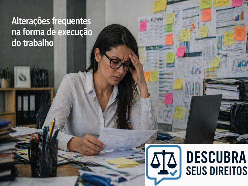 Alterações frequentes na forma de execução do trabalho