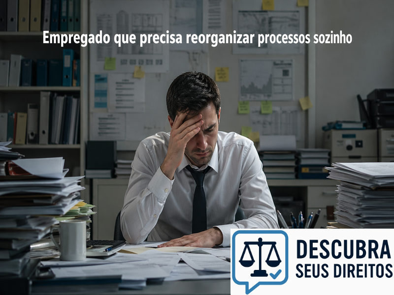 Empregado que precisa reorganizar processos sozinho