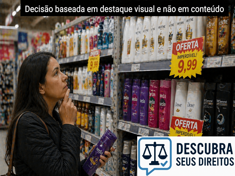 Decisão baseada em destaque visual e não em conteúdo