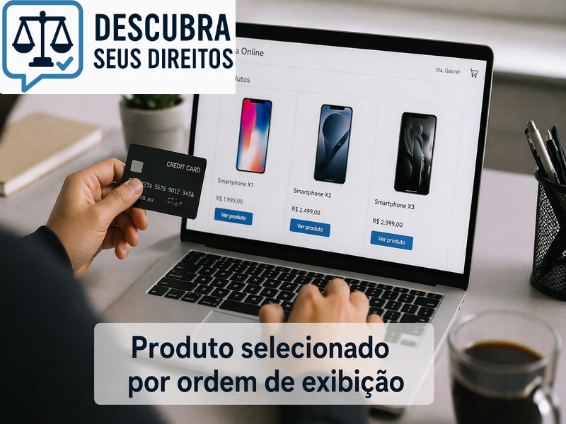 Produto selecionado por ordem de exibição