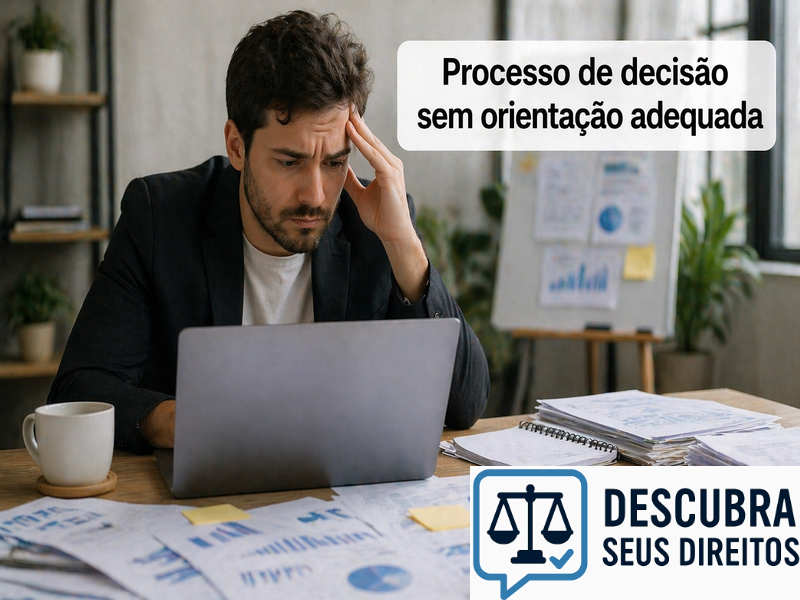 Processo de decisão sem orientação adequada