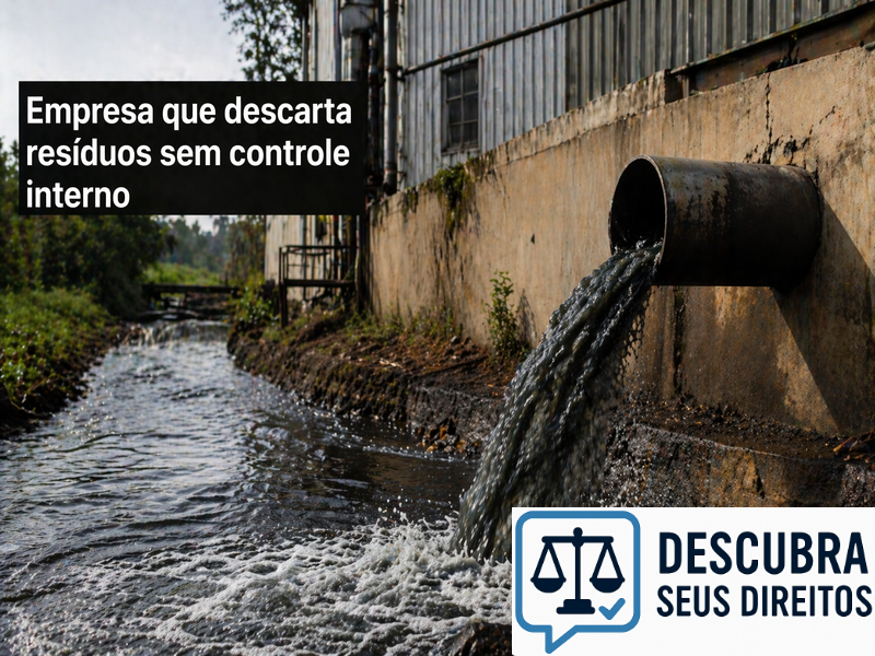 Empresa que descarta resíduos sem controle interno