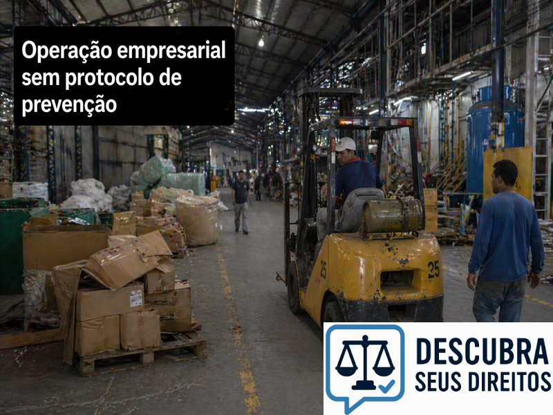 Operação empresarial sem protocolo de prevenção