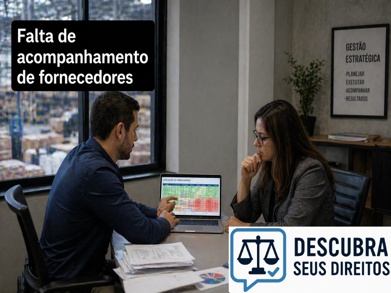 Falta de acompanhamento de fornecedores