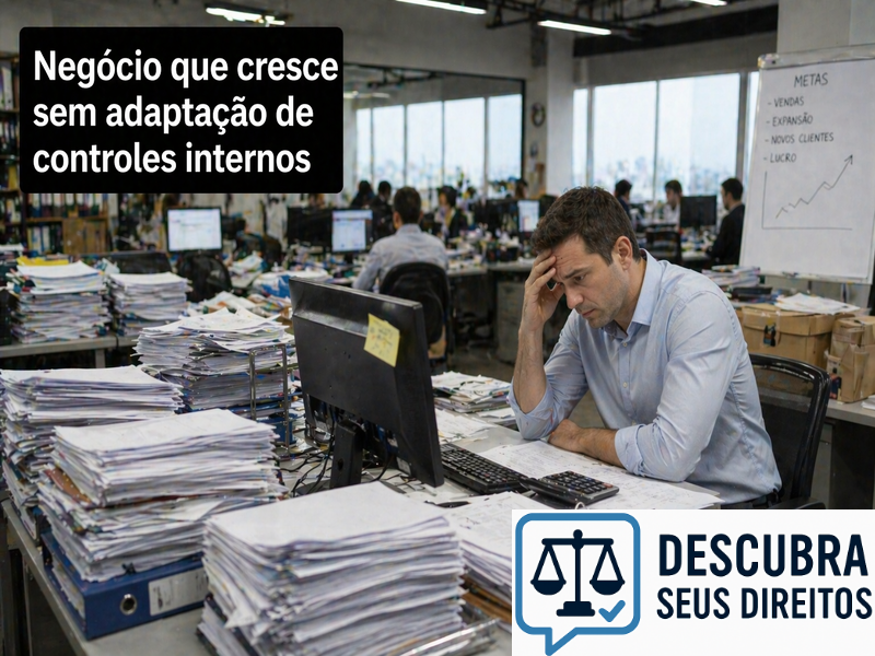 Negócio que cresce sem adaptação de controles internos
