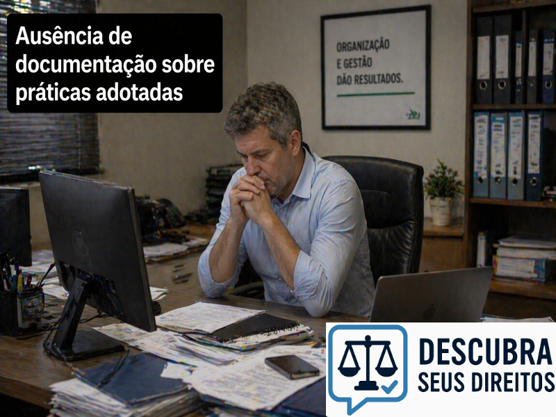 Ausência de documentação sobre práticas adotadas