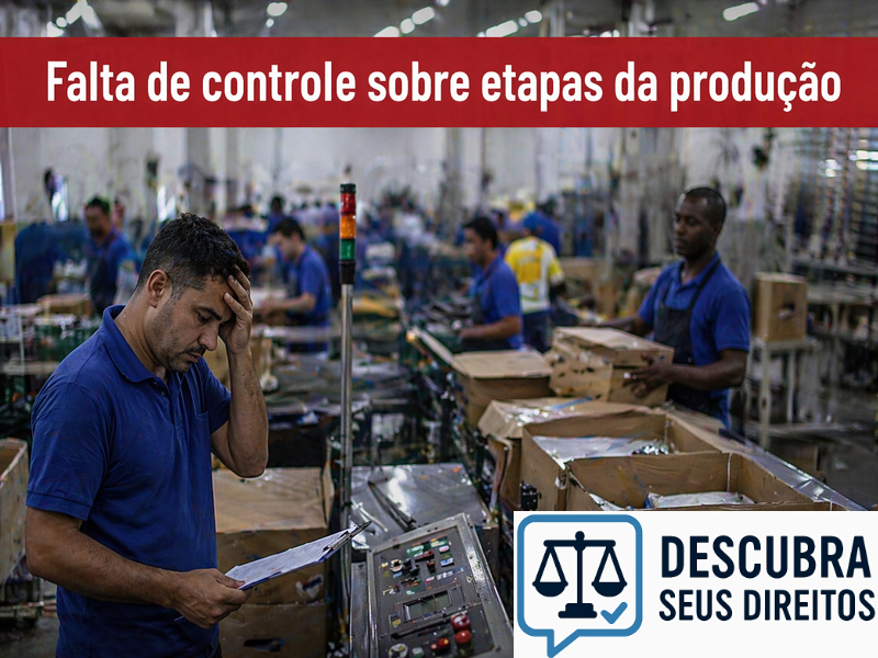 Falta de controle sobre etapas da produção
