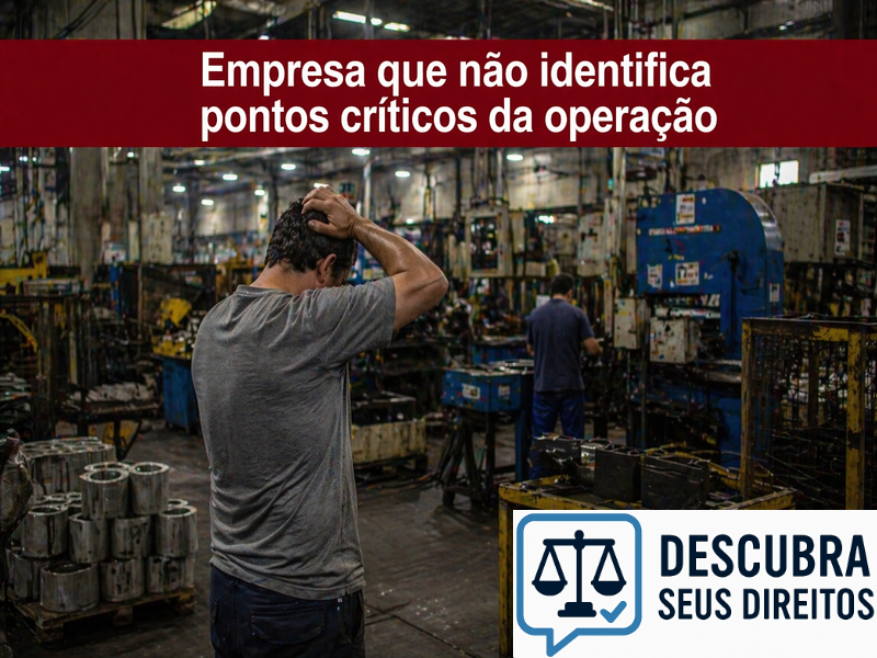 Empresa que não identifica pontos críticos da operação