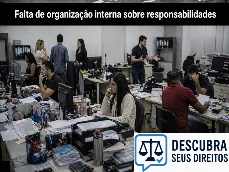 Falta de organização interna sobre responsabilidades