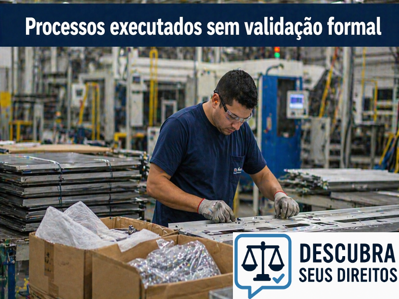 Processos executados sem validação formal