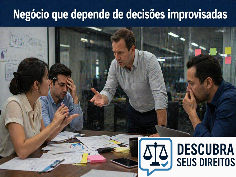 Negócio que depende de decisões improvisadas