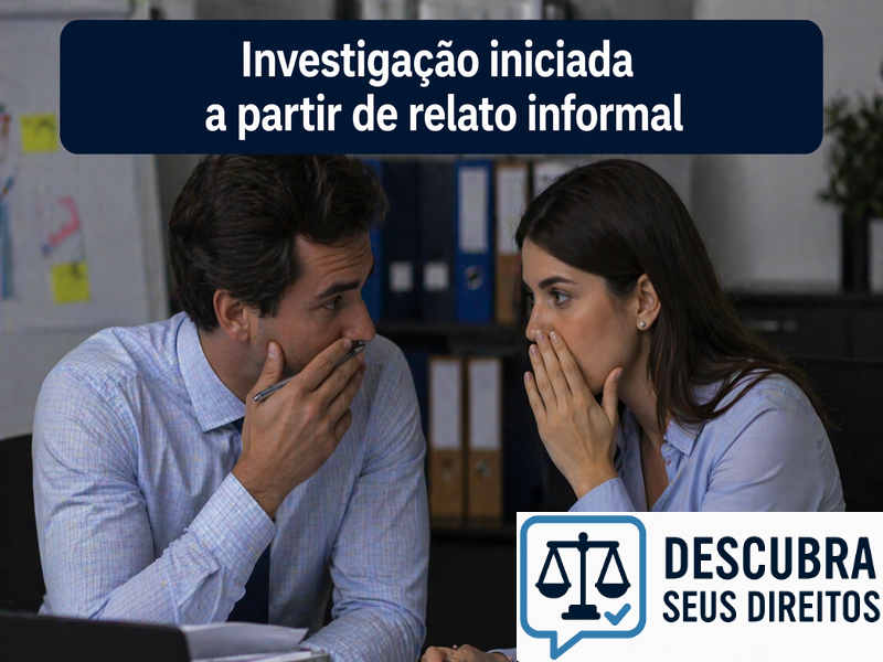 Investigação iniciada a partir de relato informal