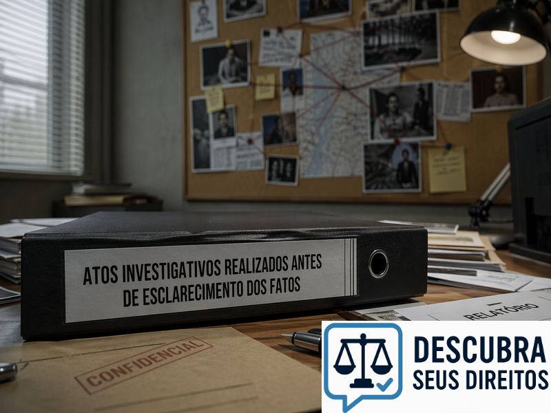 Atos investigativos realizados antes de esclarecimento dos fatos