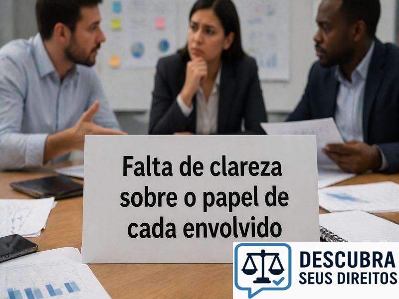 Falta de clareza sobre o papel de cada envolvido