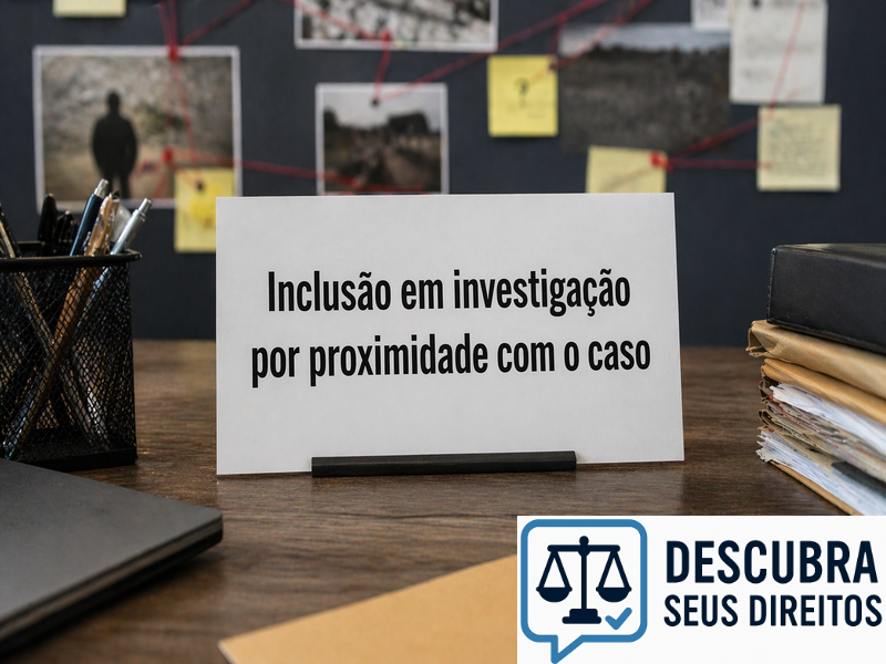Inclusão em investigação por proximidade com o caso