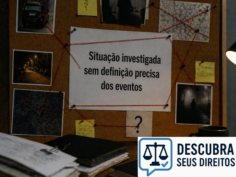 Situação investigada sem definição precisa dos eventos