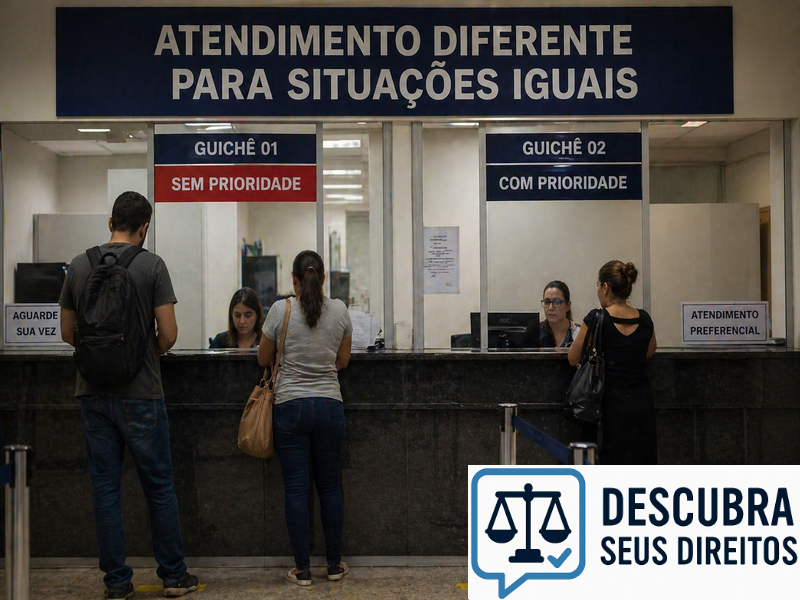 Atendimento diferente para situações iguais