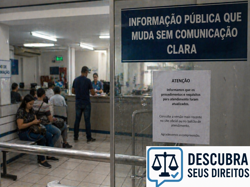 Informação pública que muda sem comunicação clara
