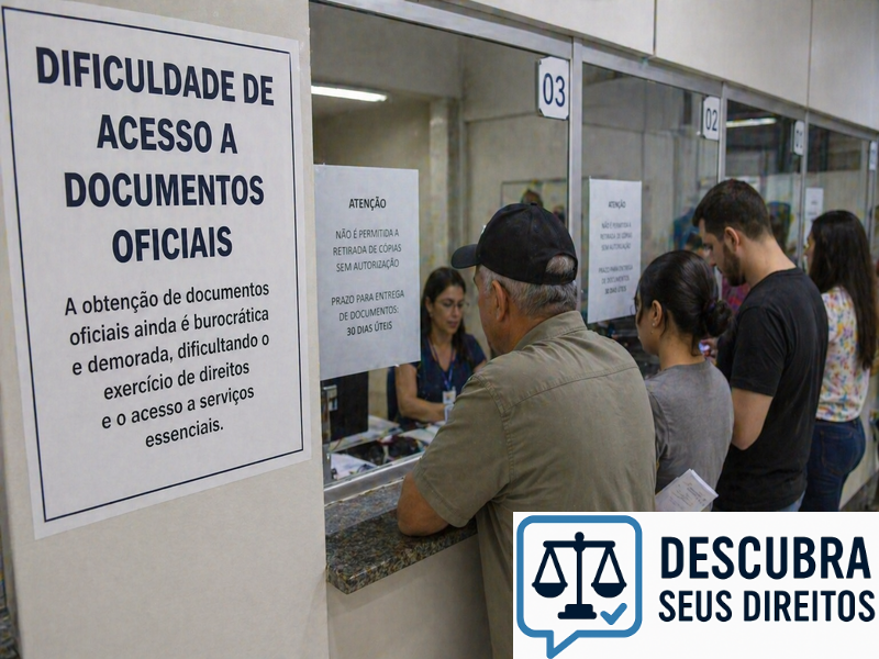Dificuldade de acesso a documentos oficiais