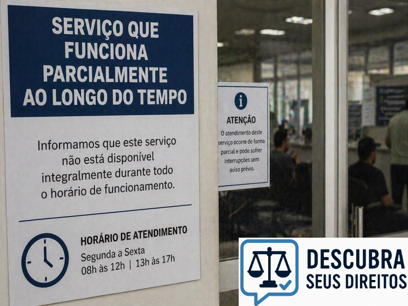 Serviço que funciona parcialmente ao longo do tempo
