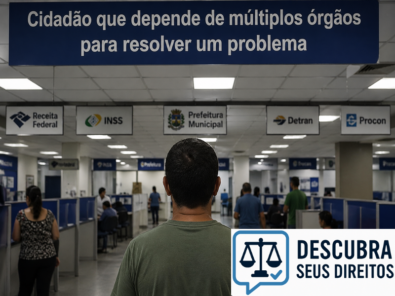 Cidadão que depende de múltiplos órgãos para resolver um problema