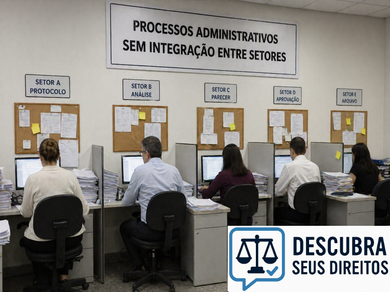 Processos administrativos sem integração entre setores