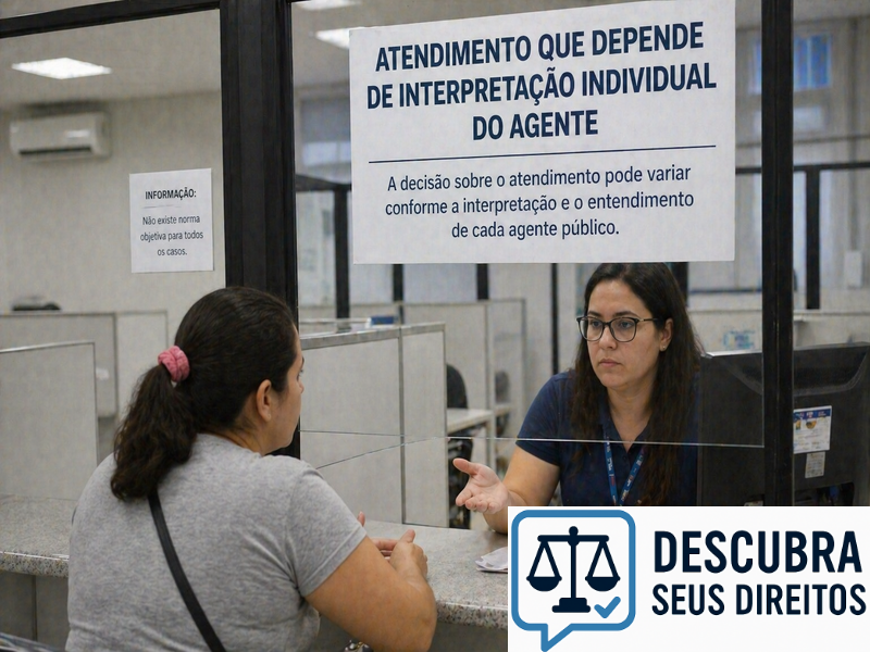 Atendimento que depende de interpretação individual do agente