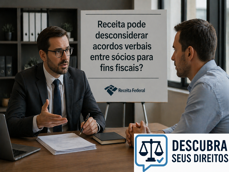 Receita pode desconsiderar acordos verbais entre sócios para fins fiscais?