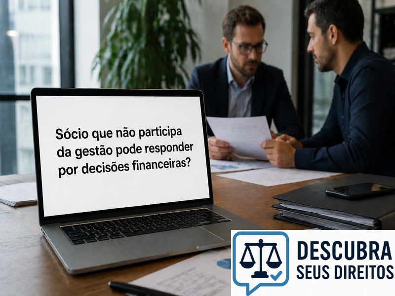 Sócio que não participa da gestão pode responder por decisões financeiras?