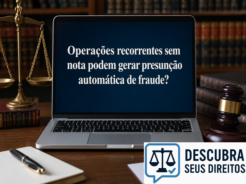 Operações recorrentes sem nota podem gerar presunção automática de fraude?